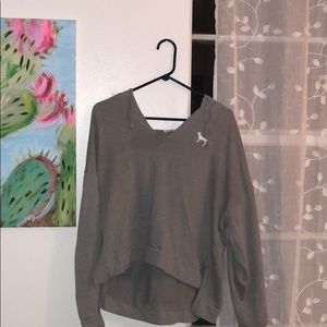 pink cropped sweater